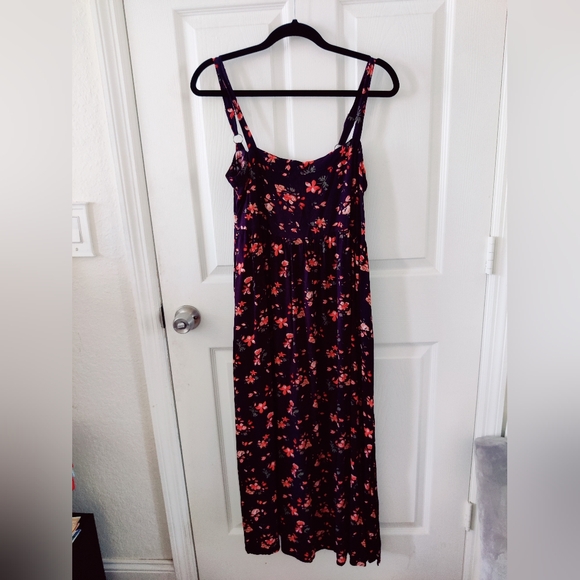 NATURAL LIFE Floral Maxi Dress - Navy and Orange - Picture 5 of 7